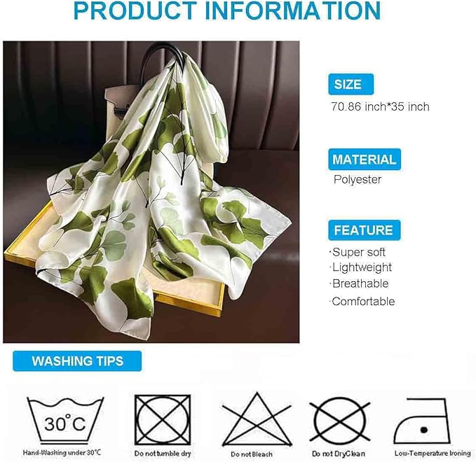 Xyueanlo Scarfs for Women Lightweight Scarves Fashion Print Floral Pattern Head Scarf Wraps Shawls