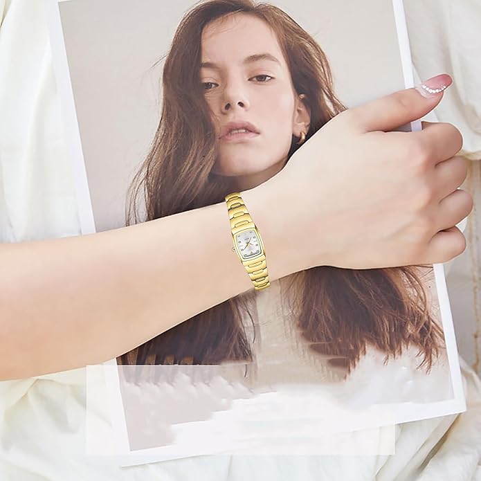 BESTKANG Watches for Women Small Square Face Ladies Watches Waterproof Tungsten Steel Dainty Dress Rectangle Exquisite Female Womens Bracelet Watch