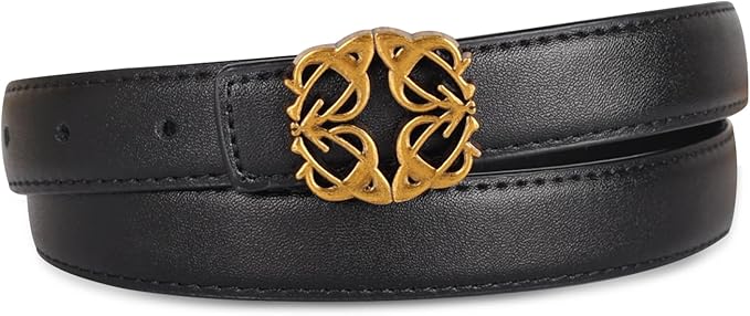 Relang Women's Belts with Gold Buckle, Fashion Waist Band, Elegant Ladies' Belt, Gift for Women
