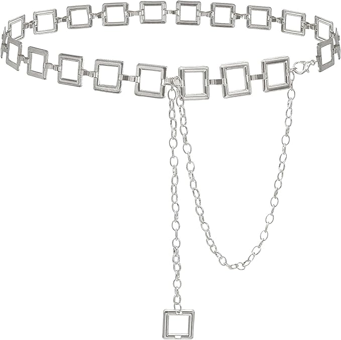 Women's Chain Belt Metal Waist Belt Chunky Belly Link Belt