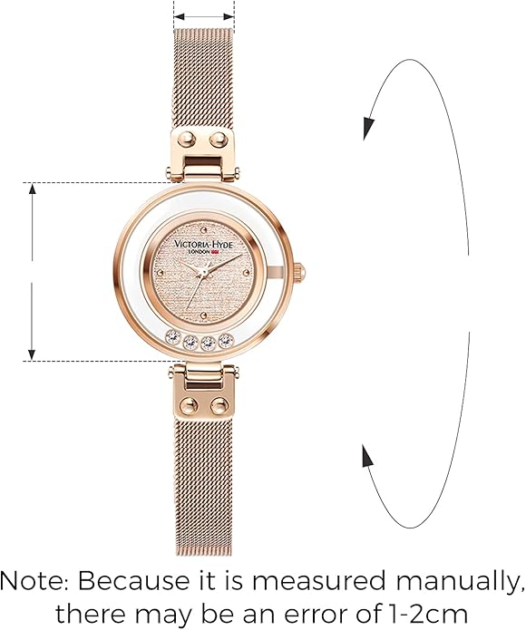 VICTORIA HYDE Small Dial Women Watches,Mesh Band Dainty Gold Watches for Women