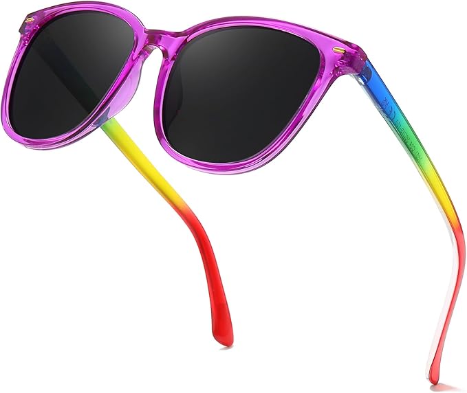 Myiaur Polarized Sunglasses for Women, Square Mirrored Trendy Shades with UV Protection Reduce Glare Sun Glasses