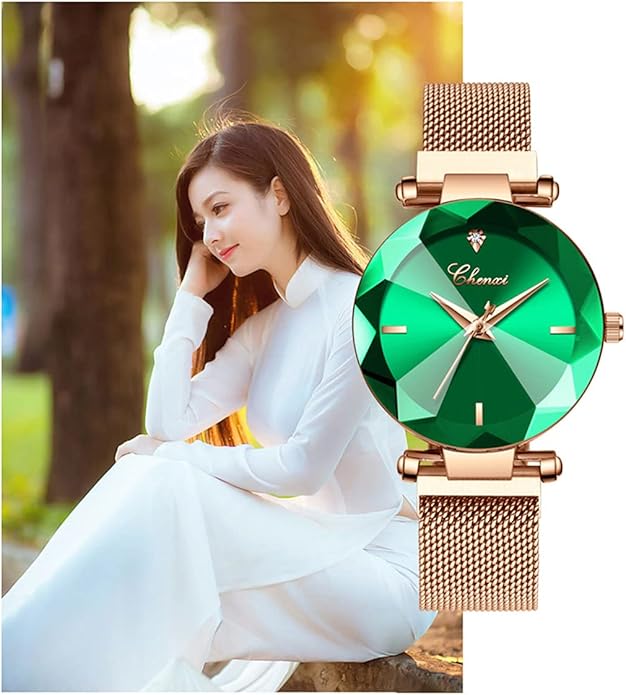 Fashion Watches for Women Rose Gold Stainless Steel Mesh Band Watch Elegant Ladies Gifts Waterproof Wrist Watch