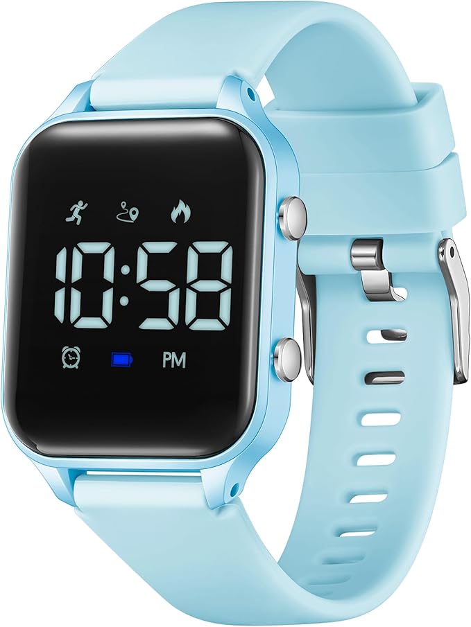 L LAVAREDO Kids Digital Watches for Boys Girls,Waterproof Sport Watch with Pedometer Stopwatch Vibration Alarm for Ages 5-13,No App Fitness Tracker Watch for Kids Teens Birthday Christmas Gifts