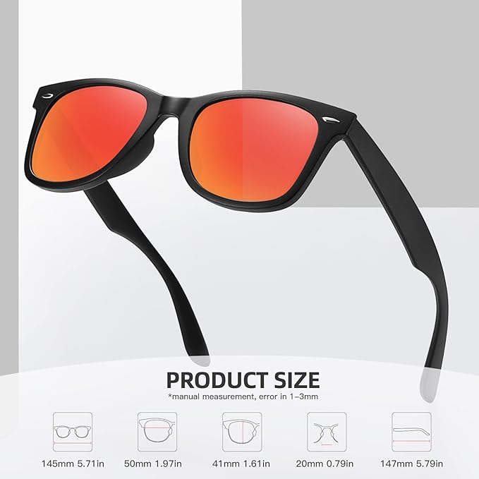 MEETSUN Polarized Sunglasses for Women Men Classic Retro Square Frame Driving Sun Glasses UV Protection
