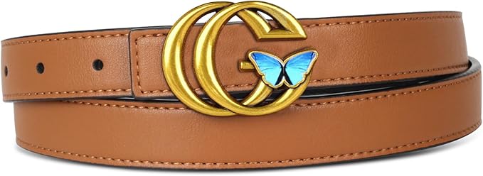 Relang Women's Belts with Gold Buckle, Fashion Waist Band, Elegant Ladies' Belt, Gift for Women