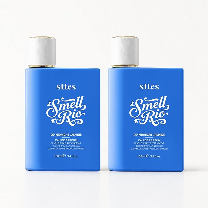 Sttes Perfume 06# (2-PACK) – Perfume for Women – Long-Lasting Hair Black Currant, Vanilla & Jasmine Notes – Elegant Scentual Fragrance Eau de Parfum 2 Bottles Total 6.8 fl oz