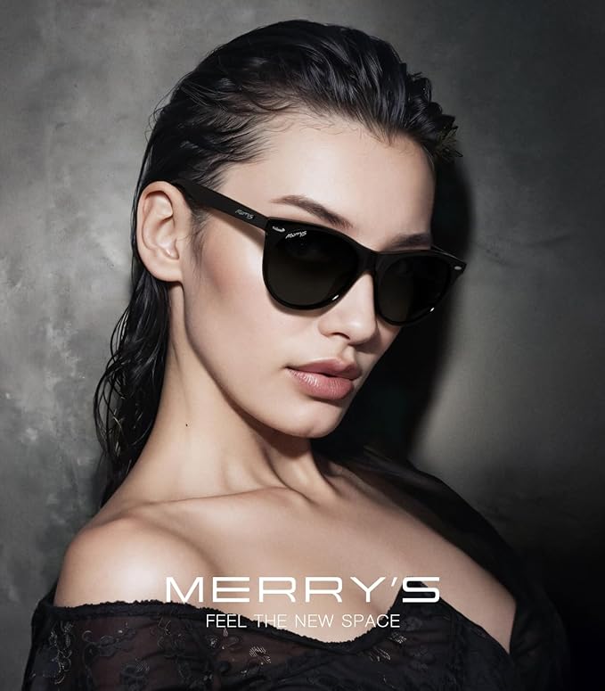 MERRY'S Retro Round Polarized Sunglasses for Women Fashion Trendy Shades S6185