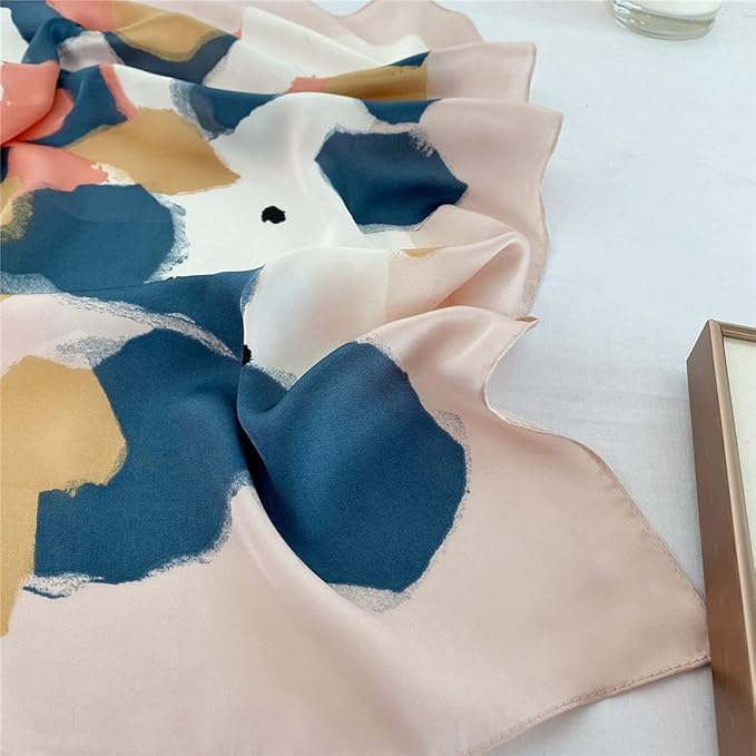 Livrerpi Silk Feeling Head Scarf Fashion Satin Hair Scarf Square Long Scarves for Women Gifts