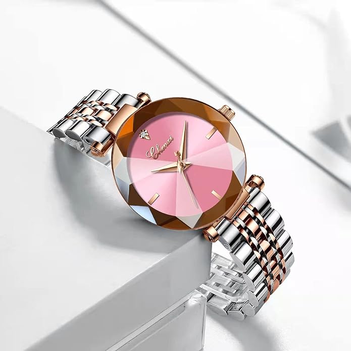 Fashion Watches for Women Rose Gold Stainless Steel Mesh Band Watch Elegant Ladies Gifts Waterproof Wrist Watch