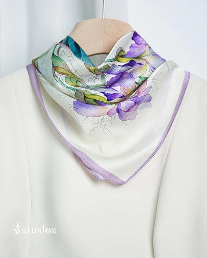 Neck Scarf For Womens Silky Head Scarves Hair Bandanas Square Scarf Fashion Accessories lightweight