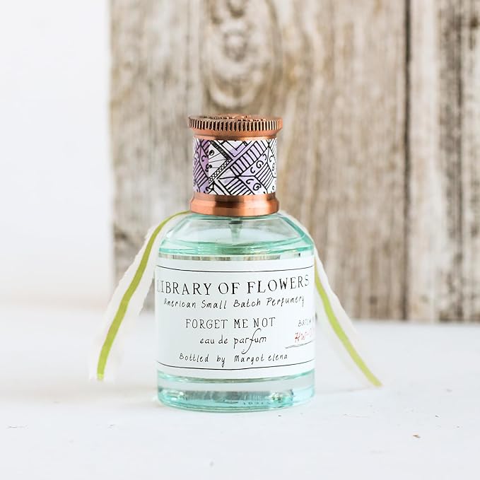 Library of Flowers Forget Me Not Eau de Parfum, 1.69 Fl. Oz., Osmanthus, Rice Powder, & White Orchid Scented Women's Perfume, Luxury Fragrance Spray for Women