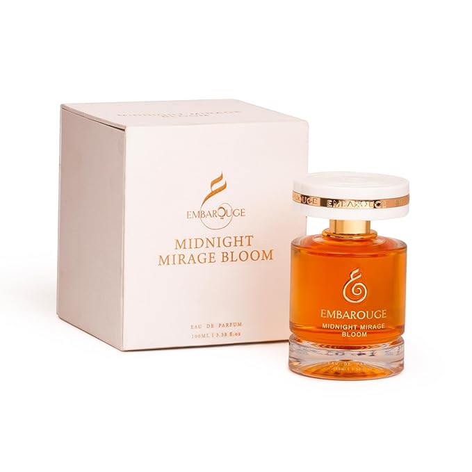 EMBAROUGE MIDNIGHT MIRAGE BLOOM Women's Fragrance | Perfume for Women | Chypre Top note | 100 ml pack | 3.4 Fl. Oz. | Amber and Fougere fragrance | Gift for Women | Eau de Parfum EDP