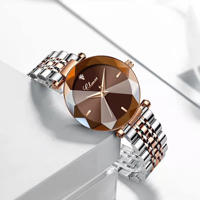 Fashion Watches for Women Rose Gold Stainless Steel Mesh Band Watch Elegant Ladies Gifts Waterproof Wrist Watch