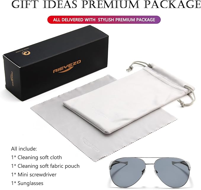 AIEYEZO Gold Aviator Sunglasses for Women Men Oversized Thick Frame Sun Glasses Fashion Retro Sardine Pilot Shades