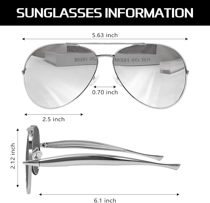 Retro Gold Aviator Sunglasses for Women Men, 2025 Metal Oversized 70s Aviators Sun Glasses