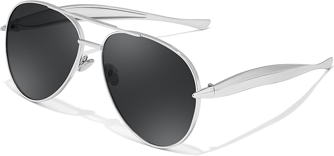 FEISEDY Oversized Aviator Sunglasses Women Men - Retro Gold Metal Chunky Frame, UV400 for Driving & Daily Wear B0311