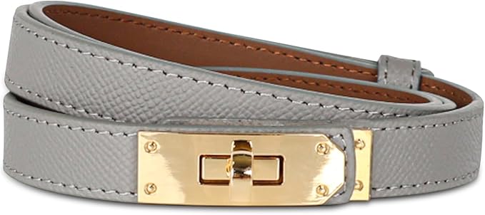 Women's Fashion Classic Metal Buckle Leather Belt with Jeans Dress