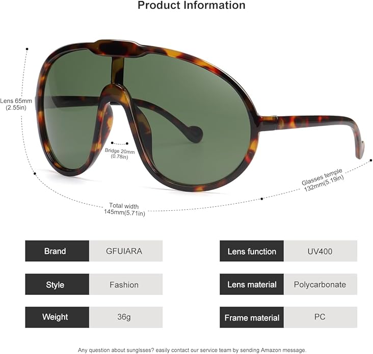 Trendy Oversized Sunglasses for Women Men Fashion Shield Aviator Sun Glasses UV400 Protection Goggles