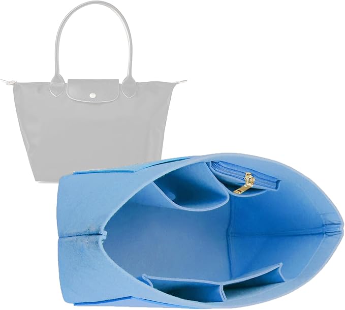 Lckaey bag Organizer Insert for longchamp le pliage organizer insert Handbags Organizer 1012French blue-S