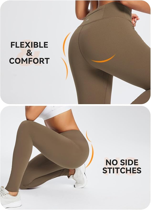 baleaf Women's Fleece Lined Leggings Water Resistant Thermal Winter Warm Tights High Waisted with Pockets Running Gear