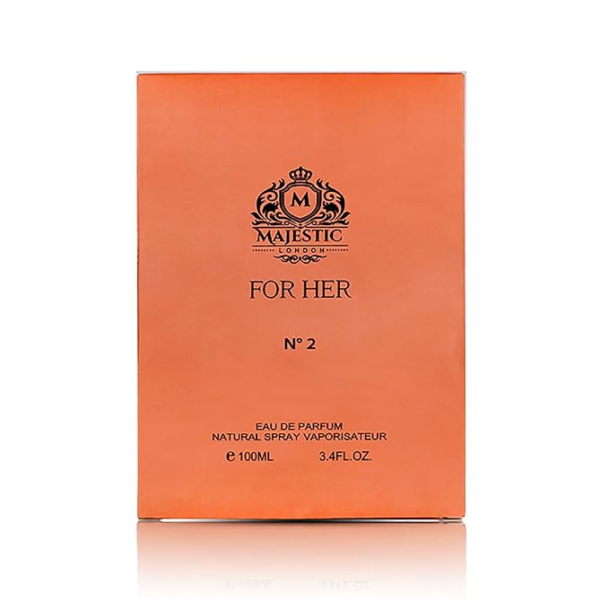 Majestic For Her No2 - Perfume for Women with Vanilla and Patchouli - Woody, Spicy, Amber, Fruity Fragrance - 3.4 oz EDP Spray