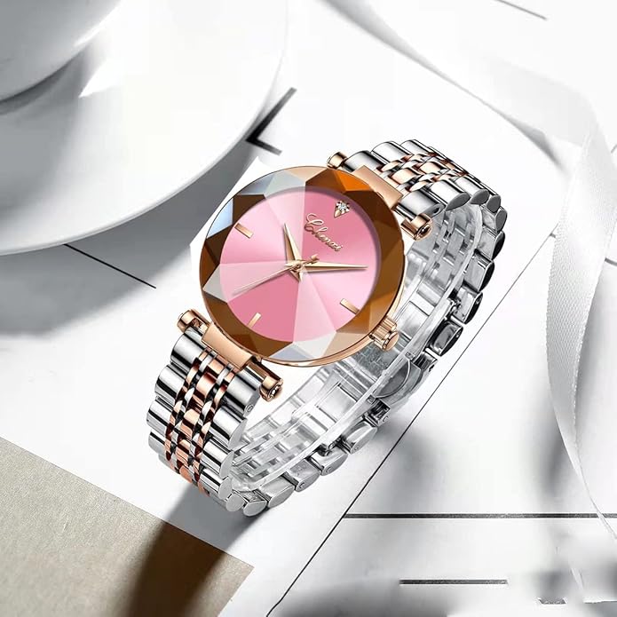 Fashion Watches for Women Rose Gold Stainless Steel Mesh Band Watch Elegant Ladies Gifts Waterproof Wrist Watch