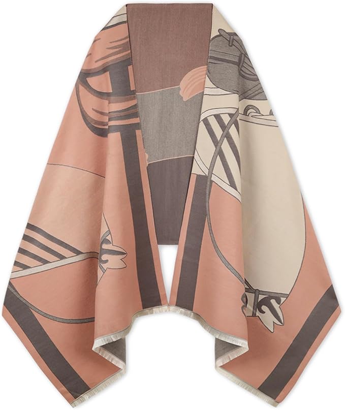 EXTREE Scarfs for Women Pashmina Silky Shawl Wrap for Evening Dressing Blanket Open Front Poncho Cape