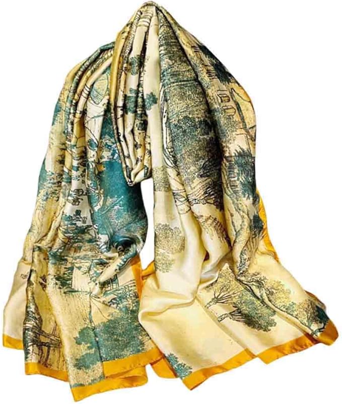 Xyueanlo Scarfs for Women Lightweight Scarves Fashion Print Floral Pattern Head Scarf Wraps Shawls