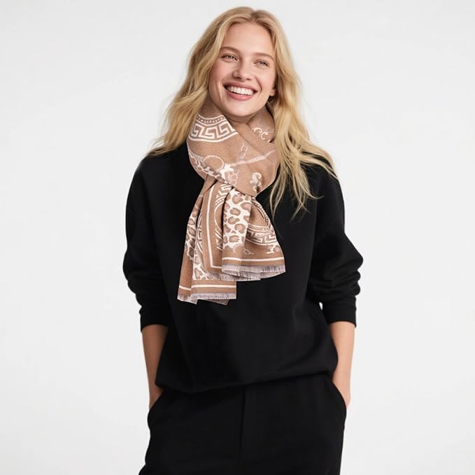 EXTREE Scarfs for Women Pashmina Silky Shawl Wrap for Evening Dressing Blanket Open Front Poncho Cape