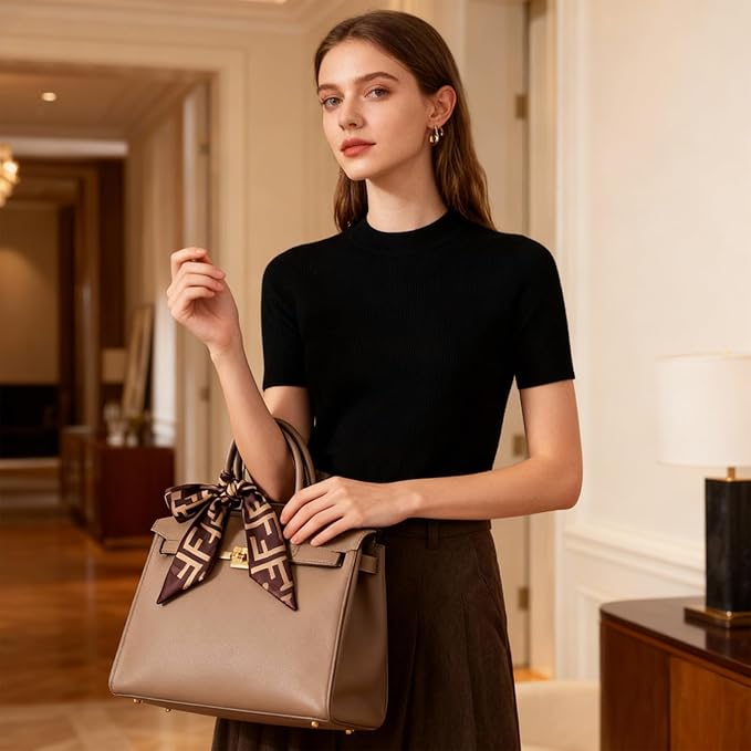 Purse Scarf for Women, Multifunctional Skinny Scarf for Bags Hair Neck Fashion Accessories