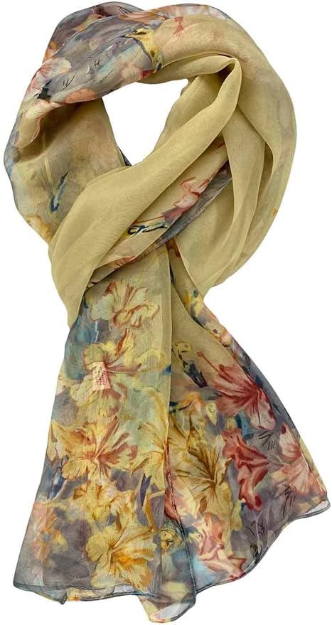 Xyueanlo Scarfs for Women Lightweight Scarves Fashion Print Floral Pattern Scarf Shawls