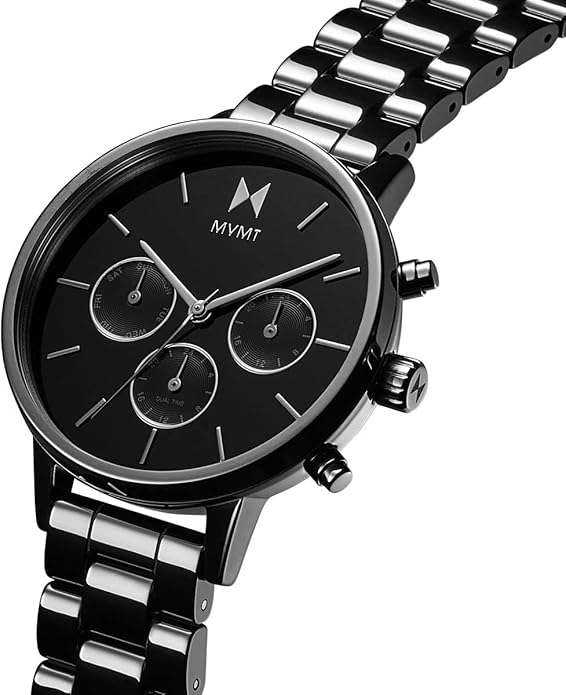 MVMT Nova - Dual Timezone Women’s Wristwatch - Minimalist Dress Watch for Women - 3 ATM/30 Meters Water-Resistant Timepiece - Stainless Steel Analog Women’s Watch with Interchangeable Bands - 38mm