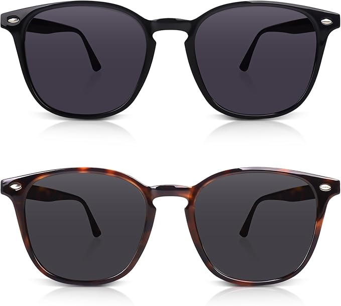 DrRelax Retro Sunglasses Womens Trendy Round Polarized Shades Sun Glasses