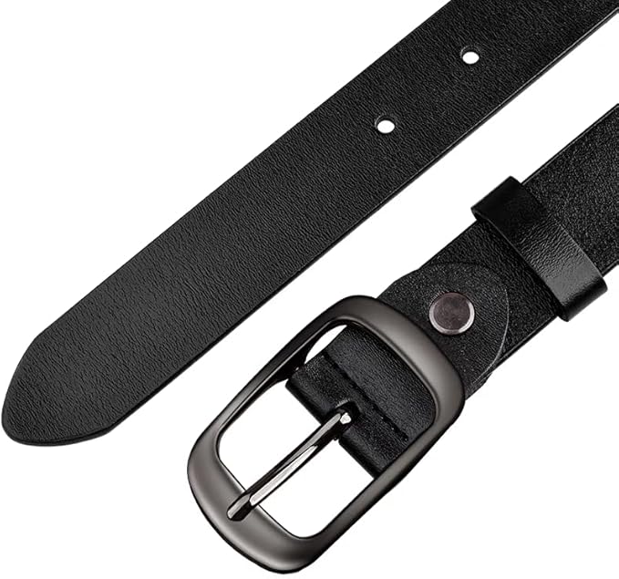 West Leathers [2 Pack] Leather Belt Women-Womens Leather Belt with Pin Buckle-Belts for Women for Jeans, Pants, Dresses