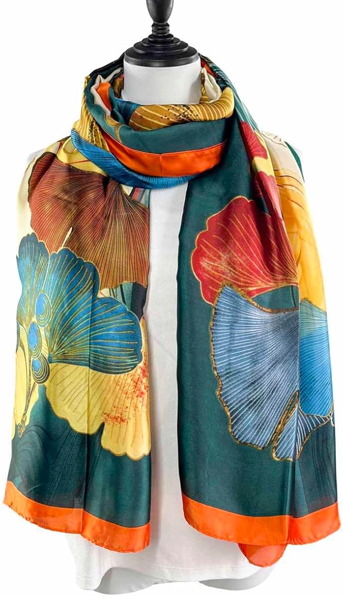 Xyueanlo Scarfs for Women Lightweight Scarves Fashion Print Floral Pattern Head Scarf Wraps Shawls