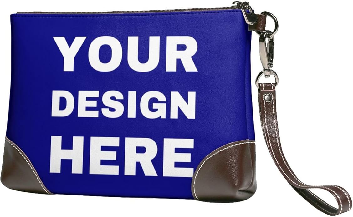 Custom Leather Wristlet Personalized Wallets For Women Men Wristlet Handbags Customized Clutch Purses For Women
