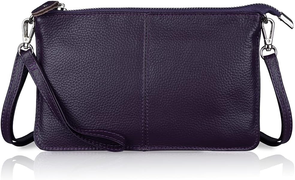 befen Genuine Leather Wristlet Clutch Wallet Purses Small Crossbody Bags for Women with RFID Blocking Card Slots