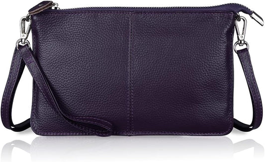 befen Genuine Leather Wristlet Clutch Wallet Purses Small Crossbody Bags for Women with RFID Blocking Card Slots