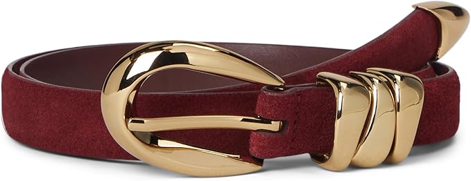 Madewell Women's Triple Metal Keeper Suede Belt