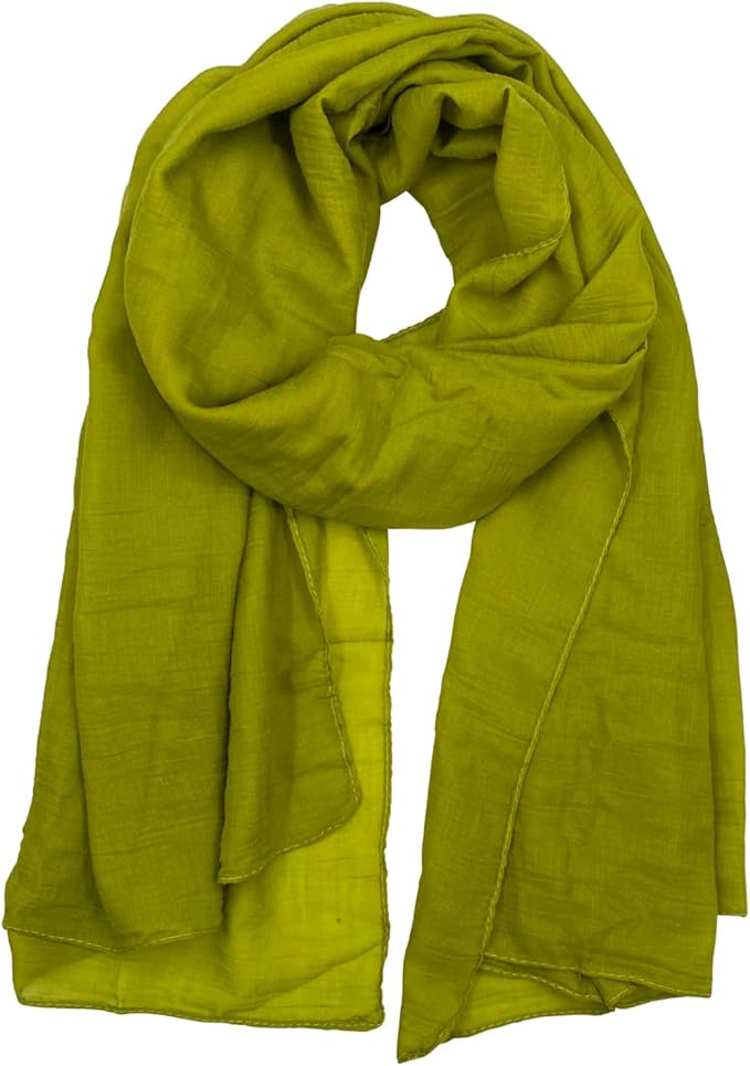 woogwin Women's Cotton Scarves Lady Light Soft Fashion Solid Scarf Wrap Shawl
