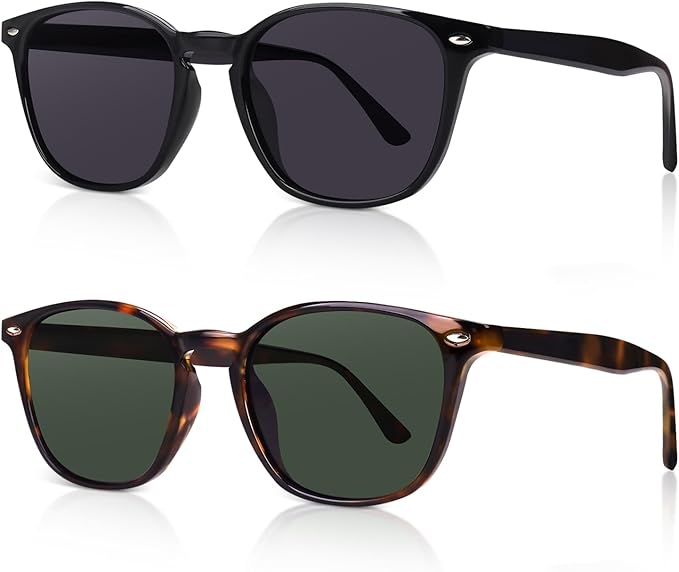 DrRelax Retro Sunglasses Womens Trendy Round Polarized Shades Sun Glasses