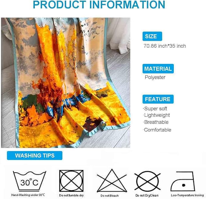 Xyueanlo Scarfs for Women Lightweight Scarves Fashion Print Floral Pattern Head Scarf Wraps Shawls