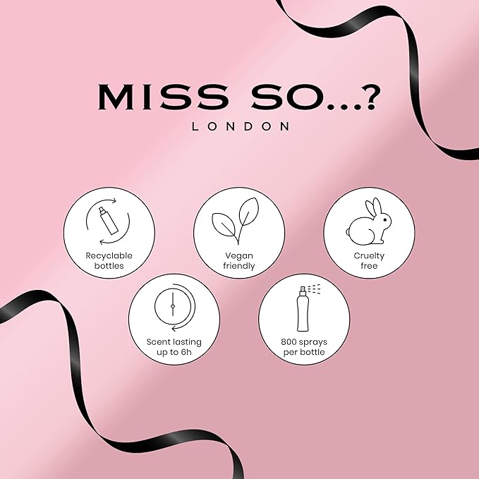 Miss So…? Set - Perfumes for Women with Floral, Fruity and Vanilla Perfume Notes - 800 Sprays - Gifts for Women - 3 pcs Gift Set