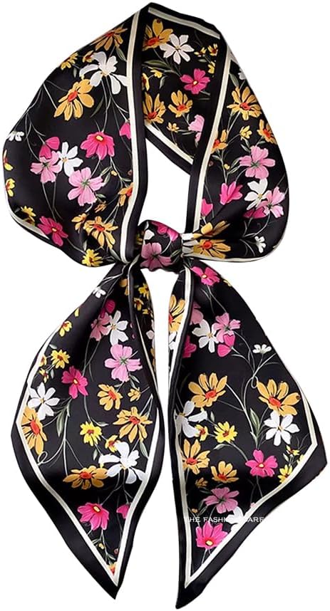 Livrerpi Silk Feeling Head Scarf Fashion Satin Hair Scarf Square Long Scarves for Women Gifts