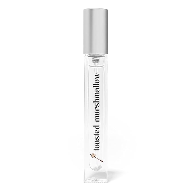 Just Juice Toasted Marshmallow - Vanilla Perfume for Women and Men - Gourmand Mini Travel Perfume with Caramel, Marshmallow, Amber Notes - 0.33 oz