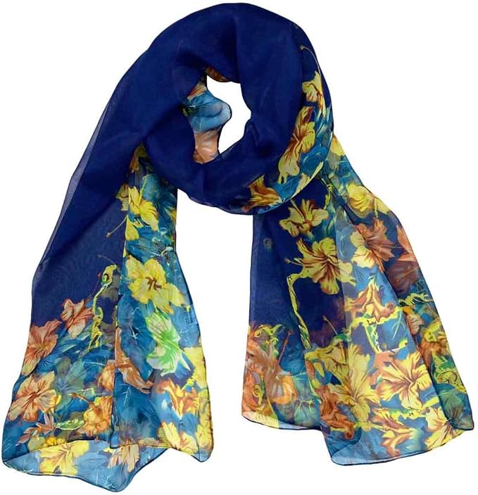 Xyueanlo Scarfs for Women Lightweight Scarves Fashion Print Floral Pattern Scarf Shawls