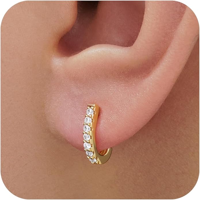 Gold Plated Statement Chunky Dangle Stud Earrings for Women, Gold Plated Hoop Knot Claw Earrings Tarnish Free Jewelry for Women Gifts