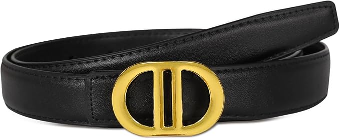 Relang Women's Belts with Gold Buckle, Fashion Waist Band, Elegant Ladies' Belt, Gift for Women