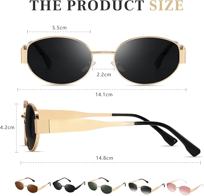 Women's Retro Sunglasses - Classic Trendy Polarized Sun Glasses UV400 Protection Fashion Eyewear